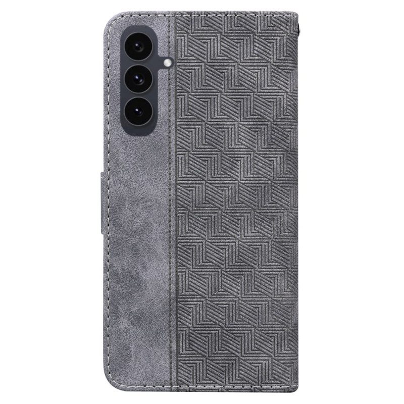 Lederhüllen Für Samsung Galaxy S25 Fe Gewebtes Muster