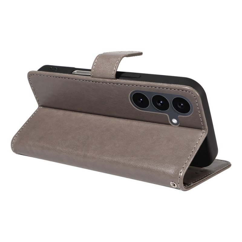 Lederhüllen Für Samsung Galaxy S25 Fe Katze Und Biene