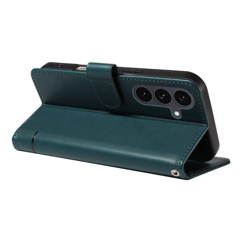 Lederhüllen Für Samsung Galaxy S25 Fe Katzenmotiv Mit Riemen