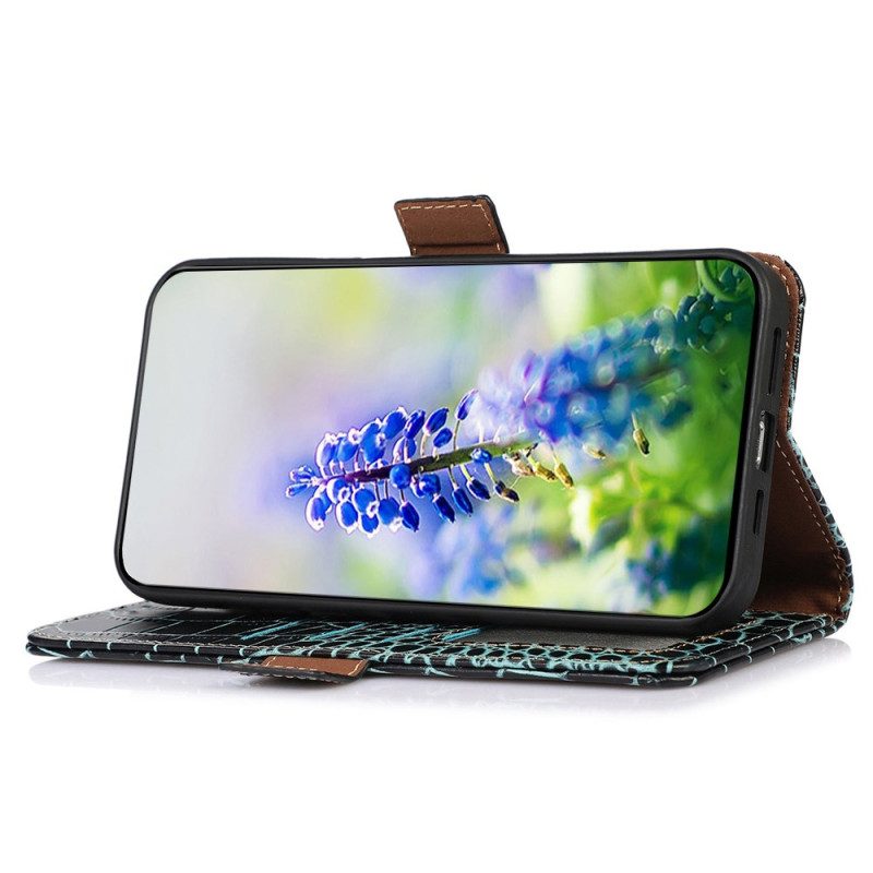 Lederhüllen Für Samsung Galaxy S25 Fe Krokodiloptik