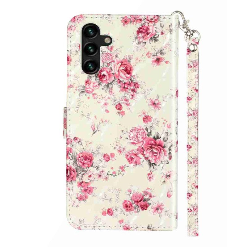 Lederhüllen Für Samsung Galaxy S25 Fe Rosen Mit Umhängeband