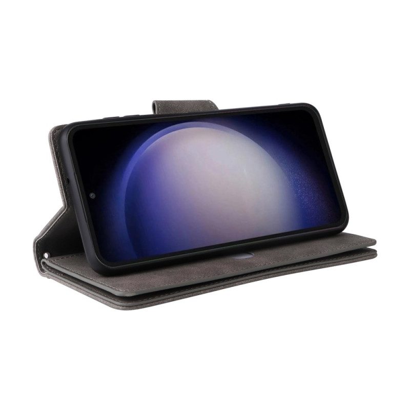 Lederhüllen Samsung Galaxy S25 Fe Geldbörse Mit Reißverschluss