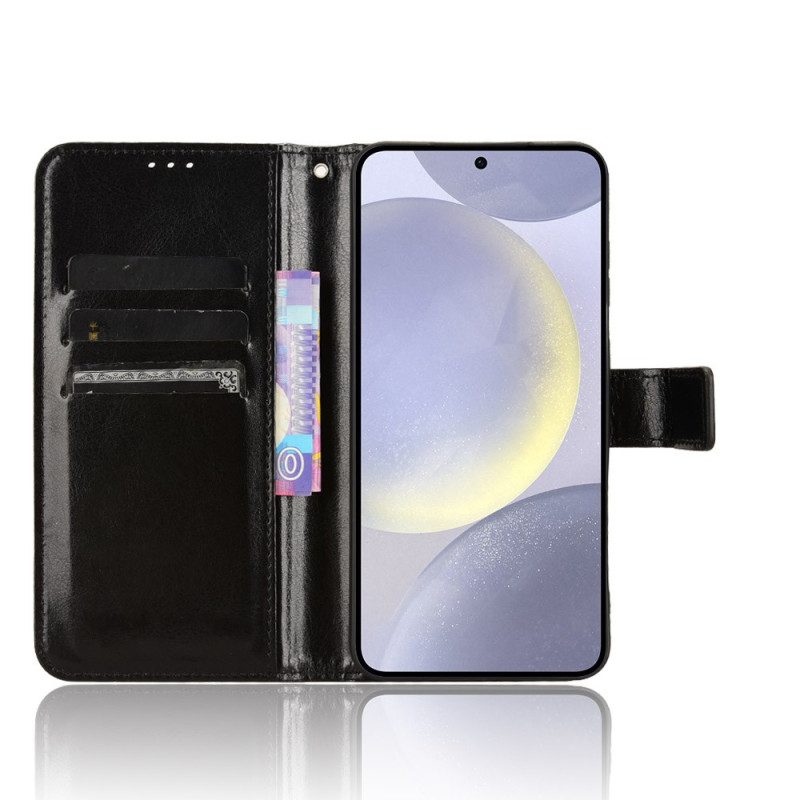 Lederhüllen Samsung Galaxy S25 Fe Glitzerndes Kunstleder