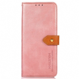 Lederhüllen Samsung Galaxy S25 Fe Goldener Verschluss Khazneh