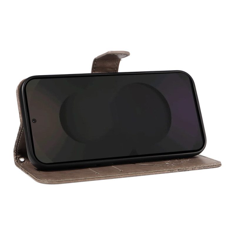 Lederhüllen Samsung Galaxy S25 Fe Grafischer Schmetterling