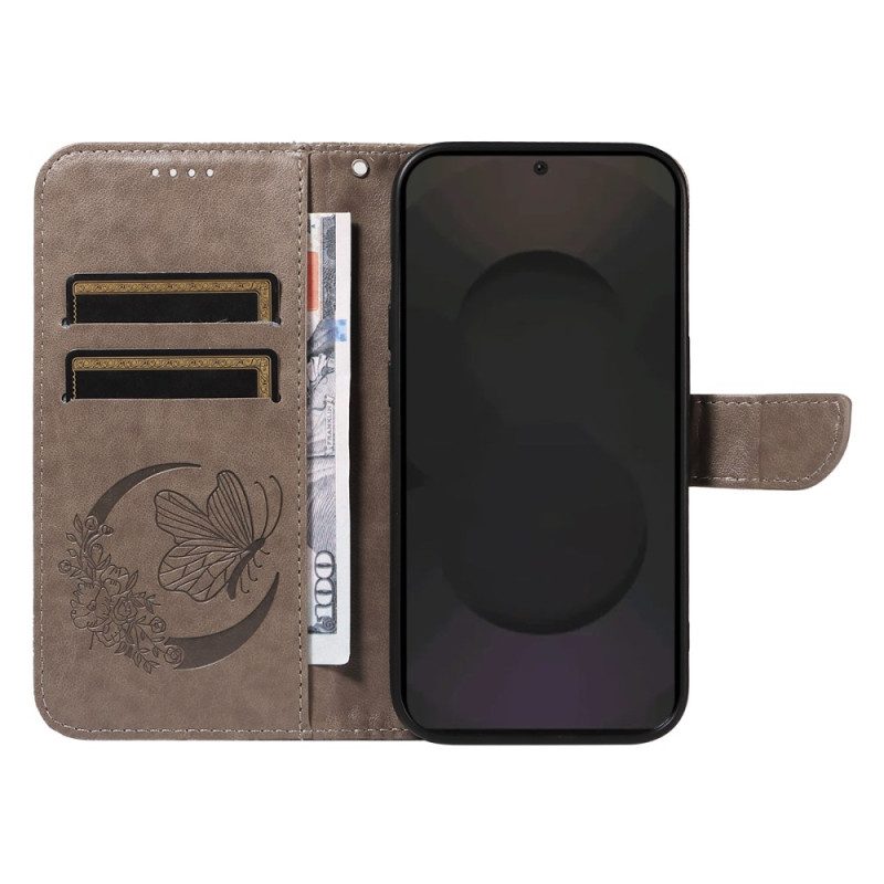 Lederhüllen Samsung Galaxy S25 Fe Grafischer Schmetterling