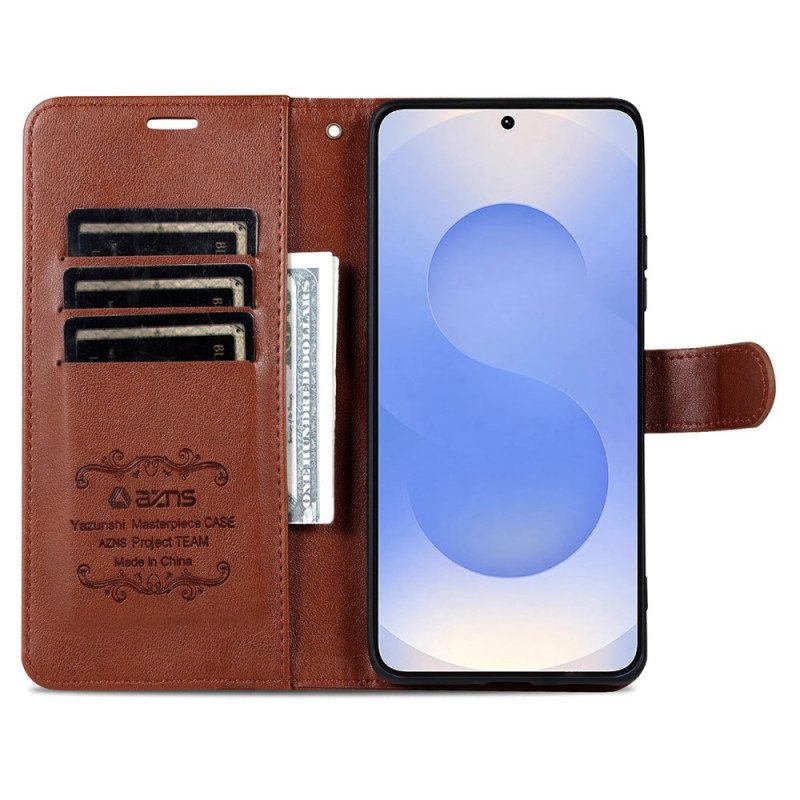 Lederhüllen Samsung Galaxy S25 Fe Handyhülle Azns