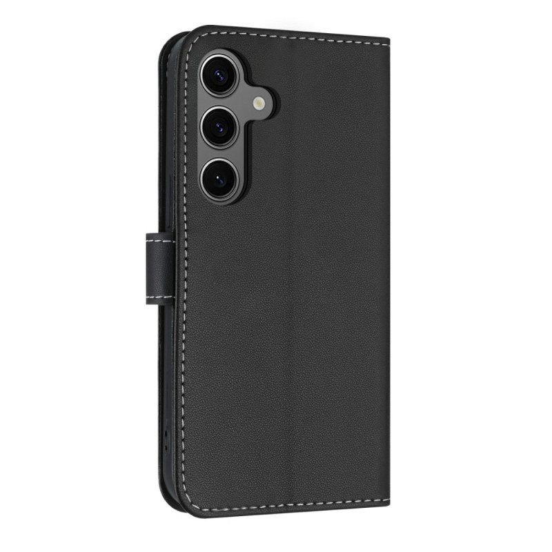 Lederhüllen Samsung Galaxy S25 Fe Handyhülle Dekorative Schleife