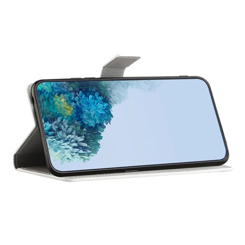 Lederhüllen Samsung Galaxy S25 Fe Handyhülle Lotusmotiv