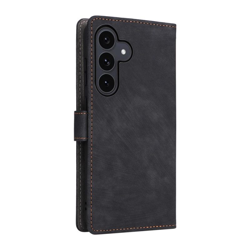 Lederhüllen Samsung Galaxy S25 Fe Handyhülle Rfid-schutz In Wildlederoptik