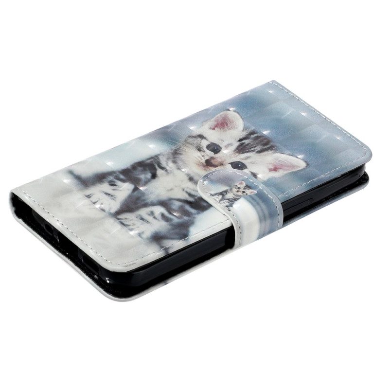 Lederhüllen Samsung Galaxy S25 Fe Kätzchen Mit Umhängeband