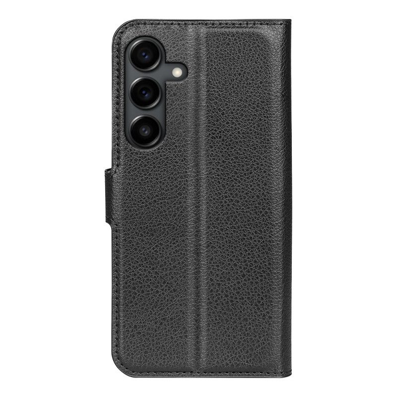 Lederhüllen Samsung Galaxy S25 Fe Kunstleder In Litschi-optik