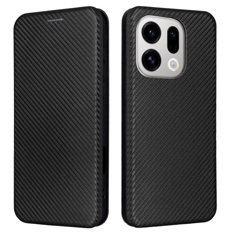 Flip Case Für Oppo Find X9 5g Carbonfaser-textur