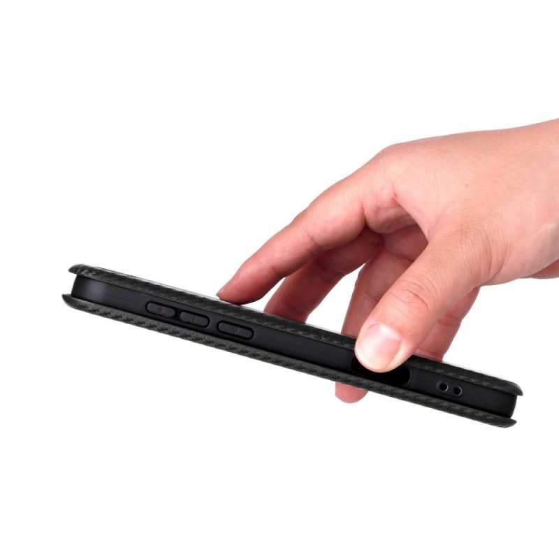 Flip Case Für Oppo Find X9 5g Carbonfaser-textur