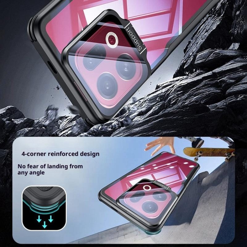 Hülle Oppo Find X9 5g Handyhülle Transparent Mit Integriertem Ständer Und Kameraschutz