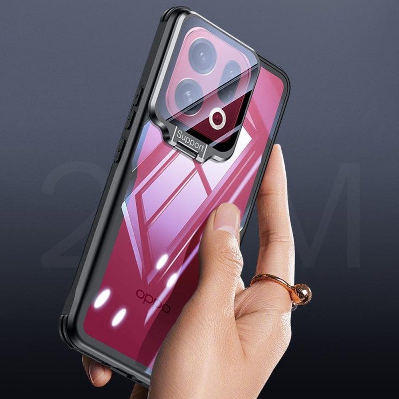 Hülle Oppo Find X9 5g Handyhülle Transparent Mit Integriertem Ständer Und Kameraschutz