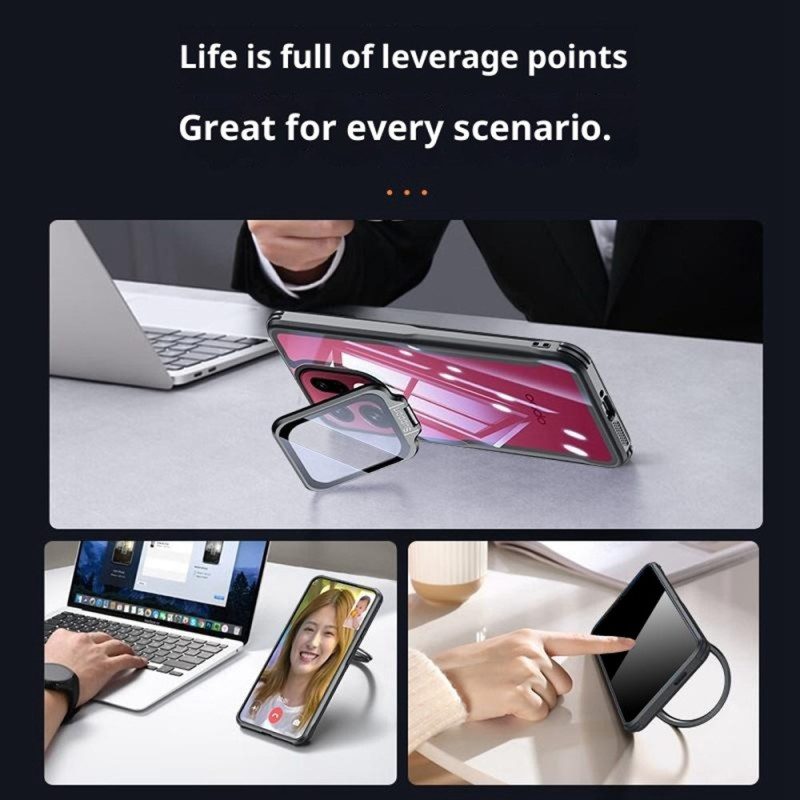 Hülle Oppo Find X9 5g Handyhülle Transparent Mit Integriertem Ständer Und Kameraschutz