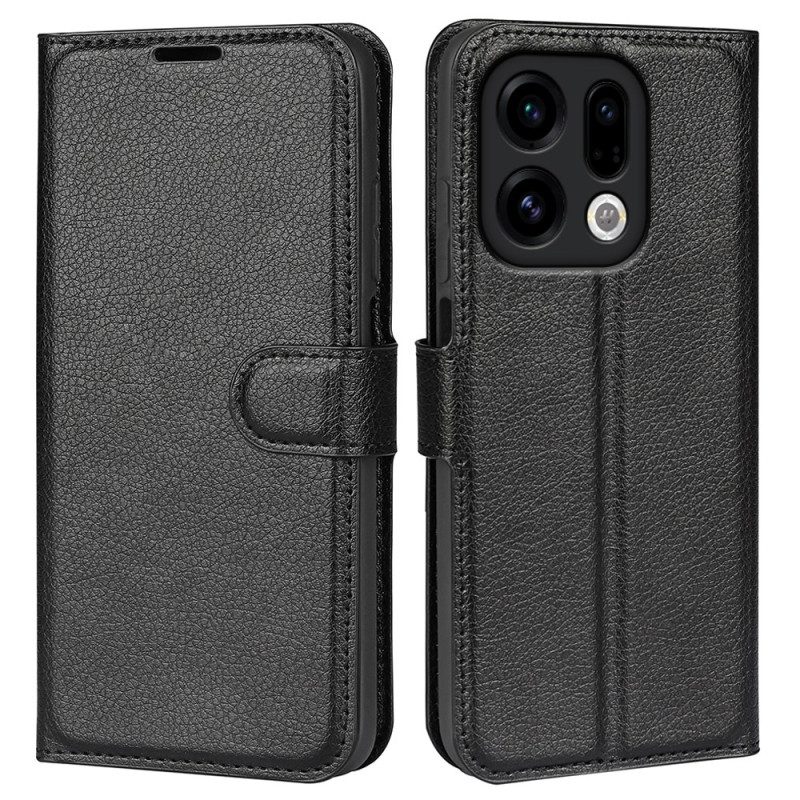 Lederhüllen Oppo Find X9 5g Handyhülle Kunstleder In Litschi-optik