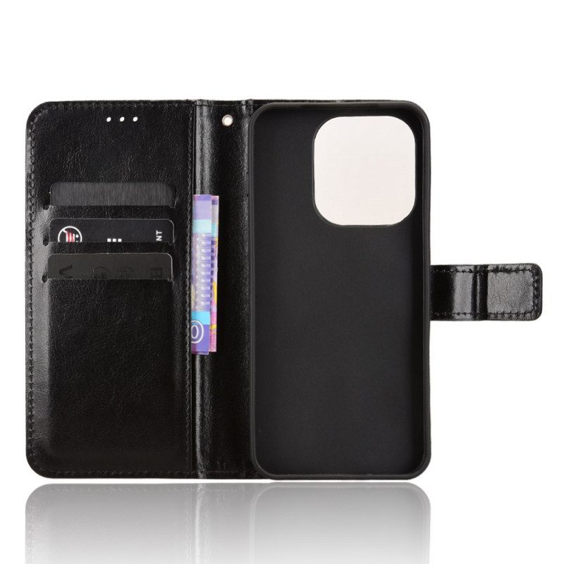 Lederhüllen Oppo Find X9 5g Handyhülle Schimmerndes Kunstleder