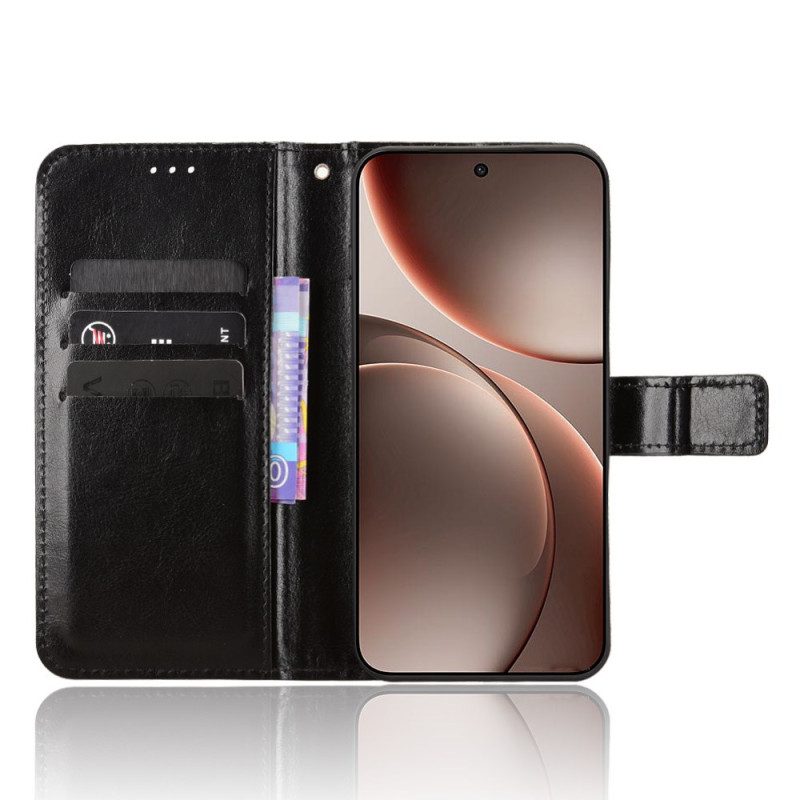 Lederhüllen Oppo Find X9 5g Handyhülle Schimmerndes Kunstleder