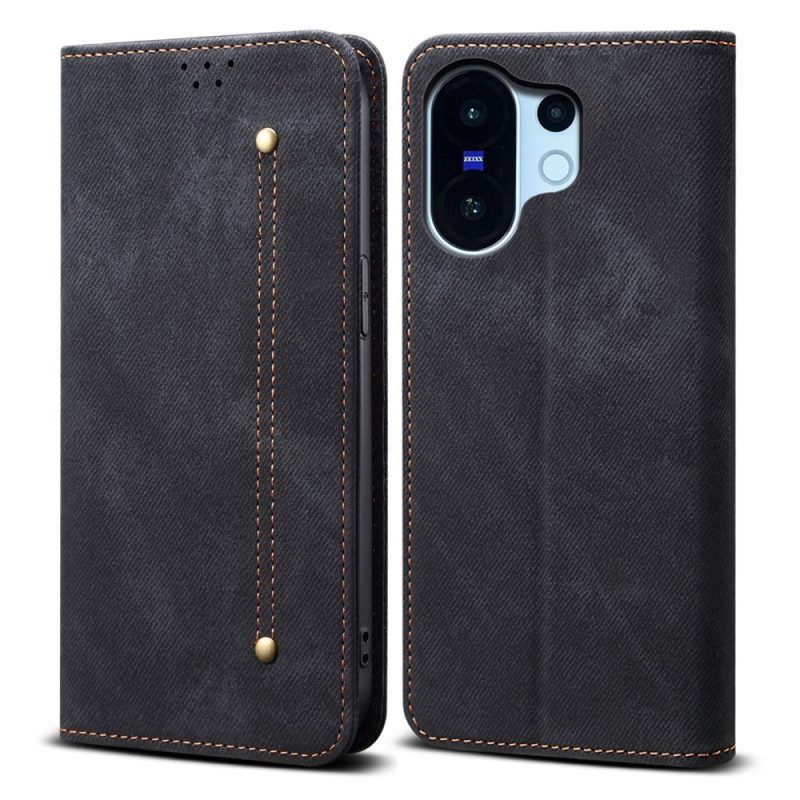 Flip Case Vivo X200 Fe Denim-stoff