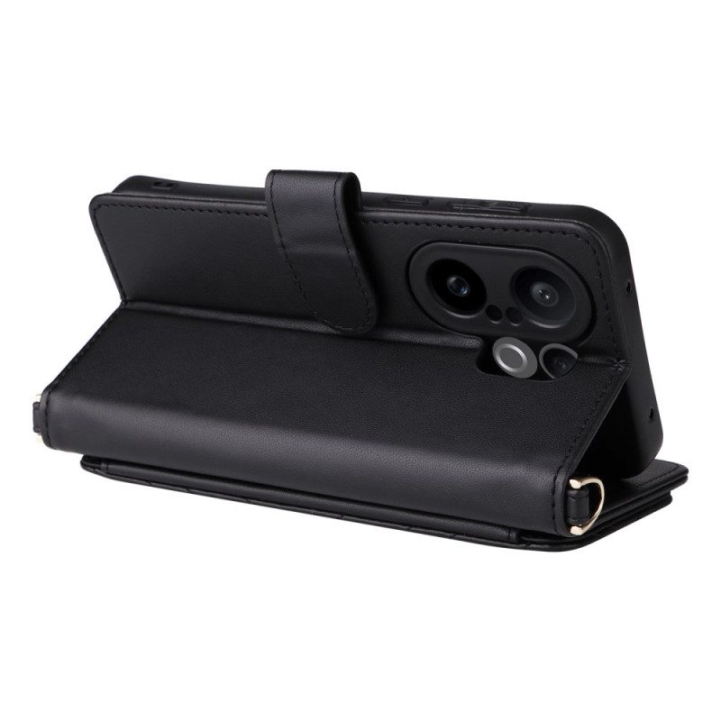 Lederhüllen Vivo X200 Fe Gesteppt Mit Trageriemen Und Schulterriemen