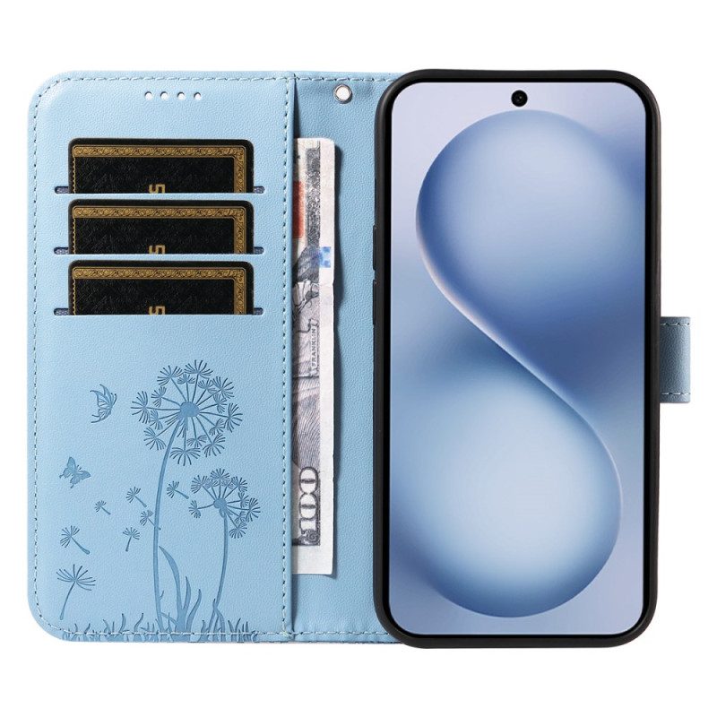 Lederhüllen Vivo X200 Fe Handyhülle Löwenzahn-armband