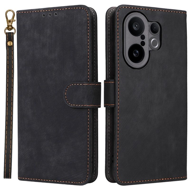 Lederhüllen Vivo X200 Fe Wildlederoptik Trageriemen