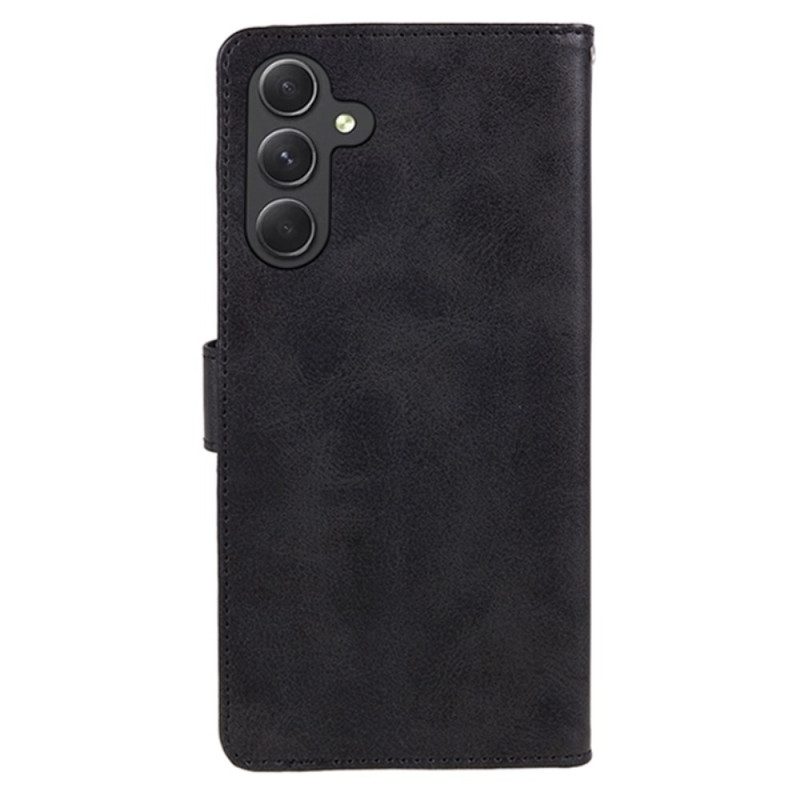 Lederhüllen Samsung Galaxy A15 5g Handyhülle Mattes Ledermodell Mit Riemen
