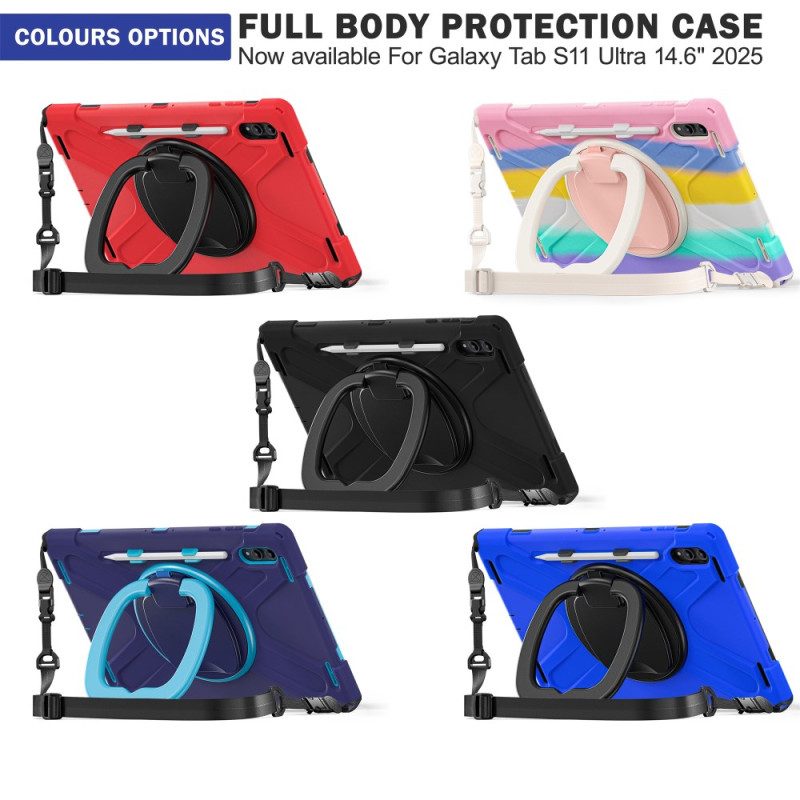 Hülle Samsung Galaxy Tab S11 Ultra Handyhülle Robust Mit Schultergurt