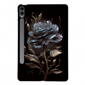 Hülle Samsung Galaxy Tab S11 Ultra Handyhülle Schwarze Rose