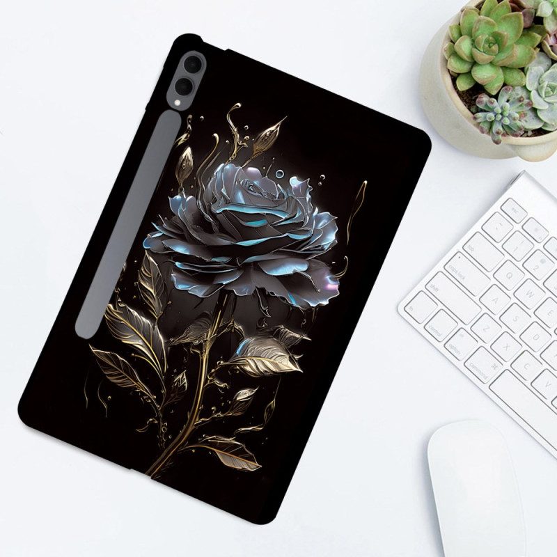 Hülle Samsung Galaxy Tab S11 Ultra Handyhülle Schwarze Rose