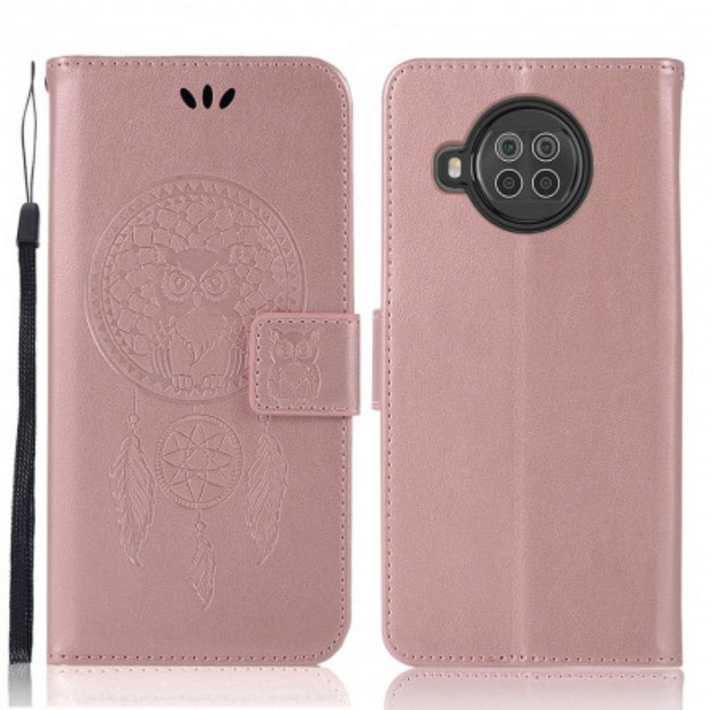 Flip Case Für Xiaomi Redmi Note 9 Pro 5G Traumfänger-eule In Lederoptik