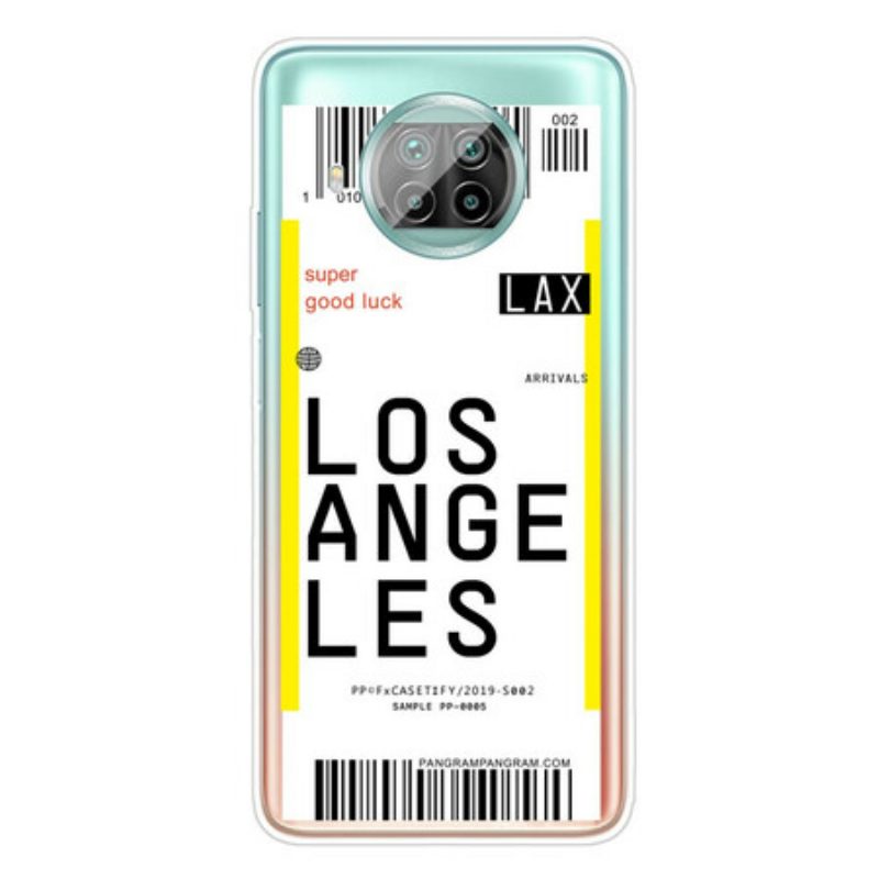 Hülle Für Xiaomi Redmi Note 9 Pro 5G Bordkarte Nach Los Angeles