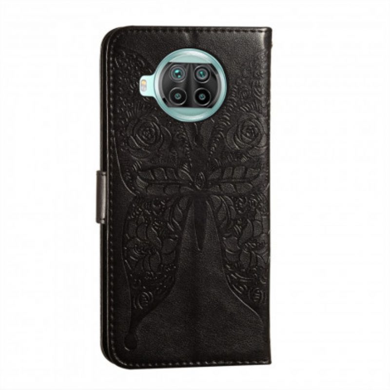 Lederhüllen Für Xiaomi Redmi Note 9 Pro 5G Schmetterlingsdesign