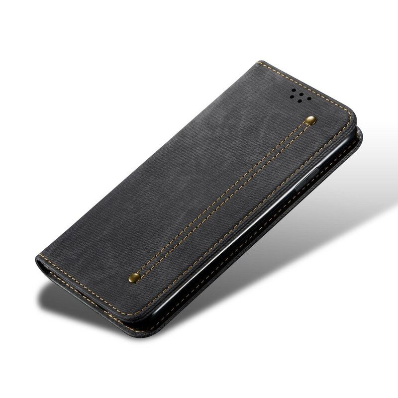 Schutzhülle Für Xiaomi Redmi Note 9 Pro 5G Flip Case Denim-stoff