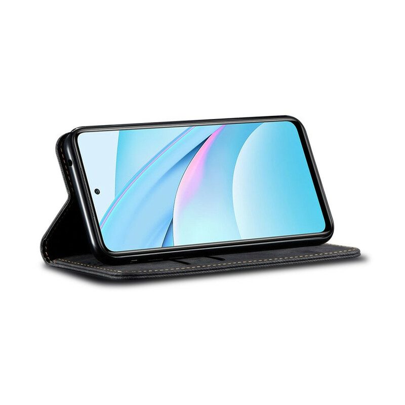 Schutzhülle Für Xiaomi Redmi Note 9 Pro 5G Flip Case Denim-stoff