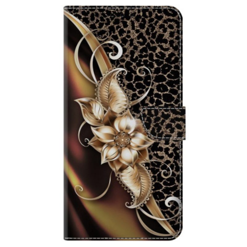 Lederhüllen Für Honor X9b / Magic 6 Lite Metallische Blume
