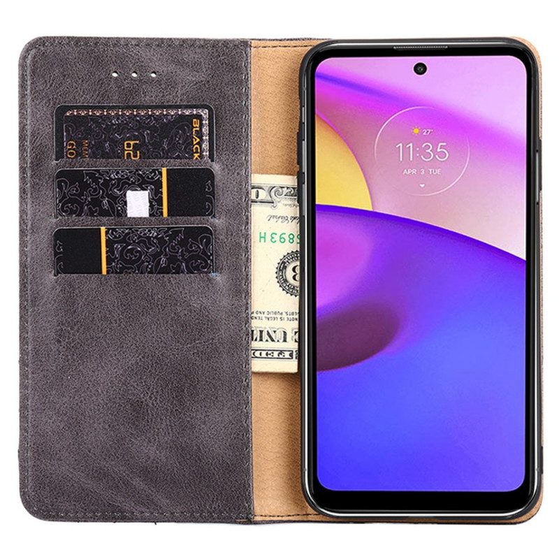 Schutzhülle Für Moto E40 / E30 / E20 Flip Case Stil Lederniete