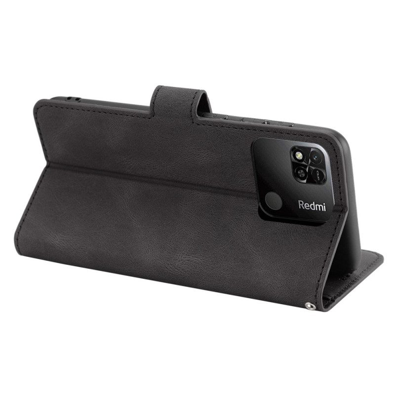 Flip Case Für Xiaomi Redmi 10A Einfarbiges Schlüsselband