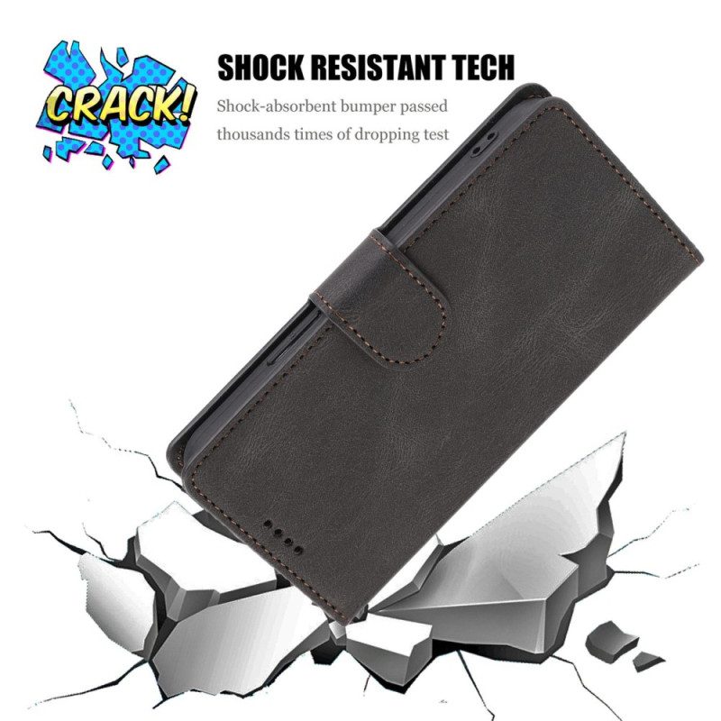 Flip Case Für Xiaomi Redmi 10A Einfarbiges Schlüsselband