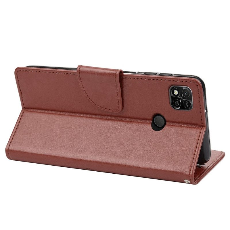 Flip Case Für Xiaomi Redmi 10A Mit Kordel Schmetterlings- Und Blumenarmband