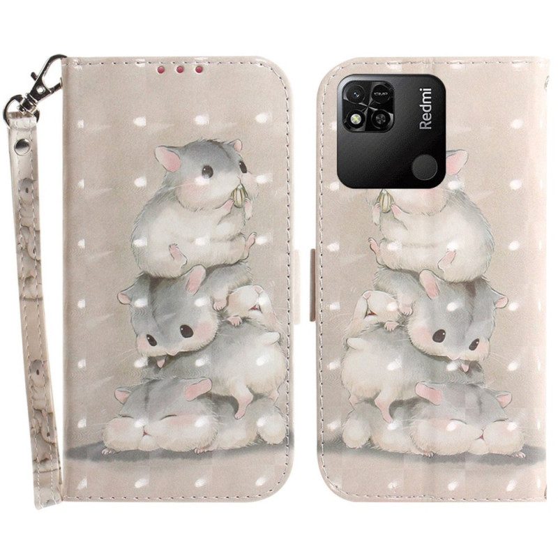 Flip Case Für Xiaomi Redmi 10A Mit Kordel Tanga-eichhörnchen