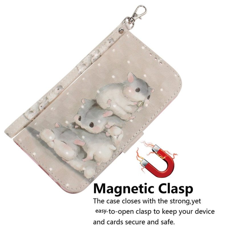Flip Case Für Xiaomi Redmi 10A Mit Kordel Tanga-eichhörnchen