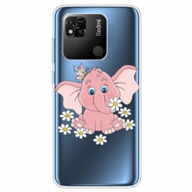 Hülle Für Xiaomi Redmi 10A Nahtloser Rosa Elefant