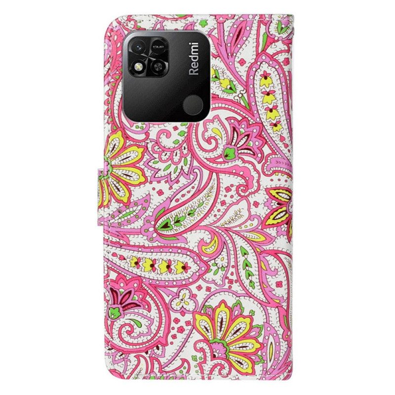 Lederhüllen Für Xiaomi Redmi 10A Mit Kordel Riemchen-kaschmir-stil