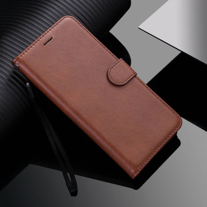 Lederhüllen Für Xiaomi Redmi 10A Mit Kordel Schlicht Mit Riemen