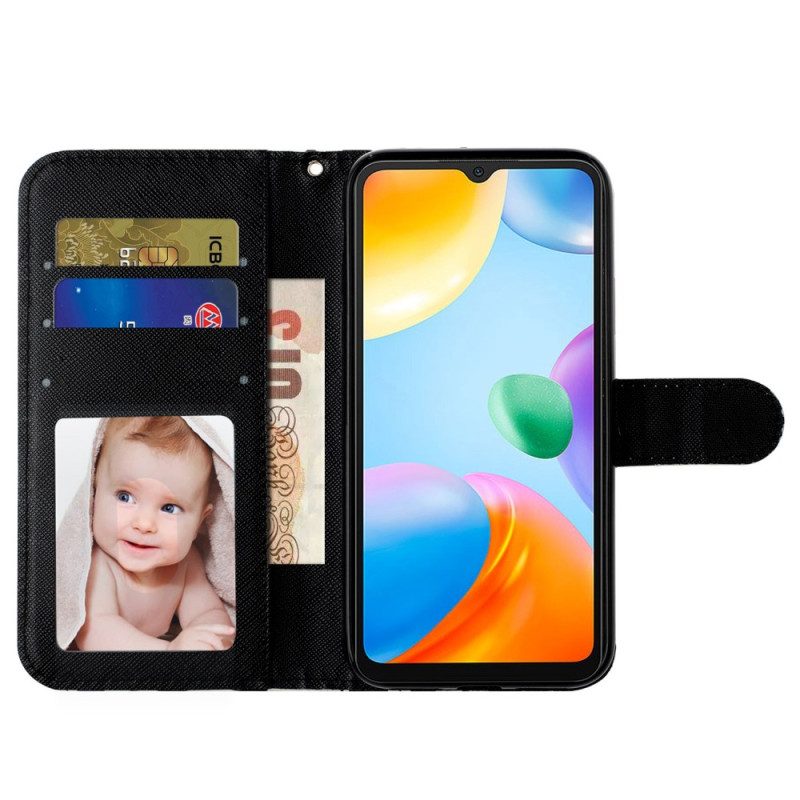 Lederhüllen Für Xiaomi Redmi 10A Mit Kordel Tanga-tiger