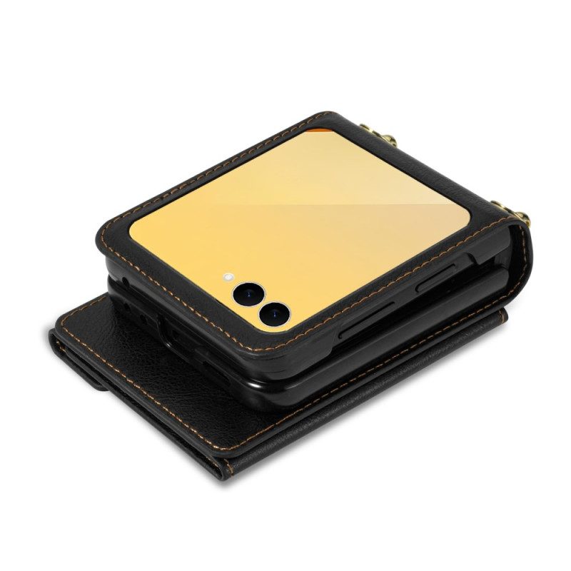 Case Für Samsung Galaxy Z Flip 7 N.bekus Schultergeldbörse