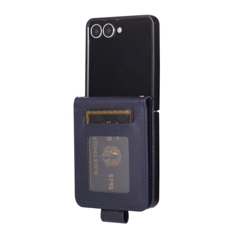 Case Samsung Galaxy Z Flip 7 Handyhülle Kartenhalter Aus Kunstleder